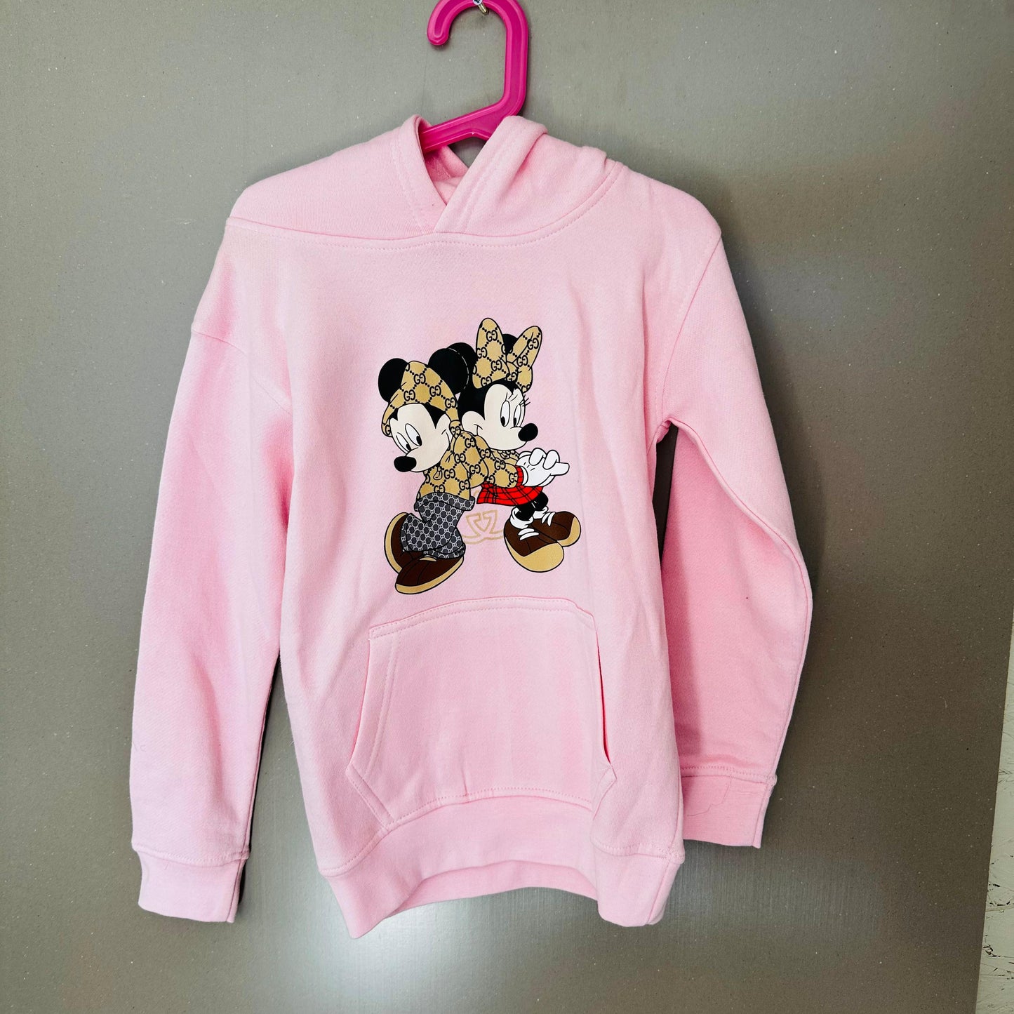 Mickey & Minnie Luxe Style Kids' Hoodie – Pink