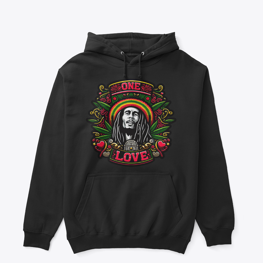 One Love Reggae Graphic Hoodie – Premium Unisex Pullover