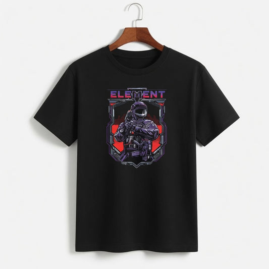 Men's "Element" Cyberpunk Soldier Graphic T-Shirt