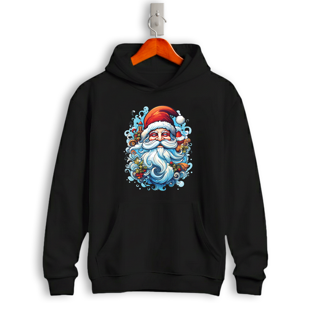 Festive Santa Claus Christmas Hoodie – Cozy Winter Holiday Hoodie