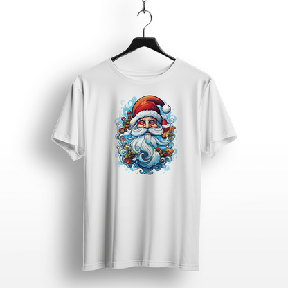 Blue Beard Santa Christmas T-Shirt