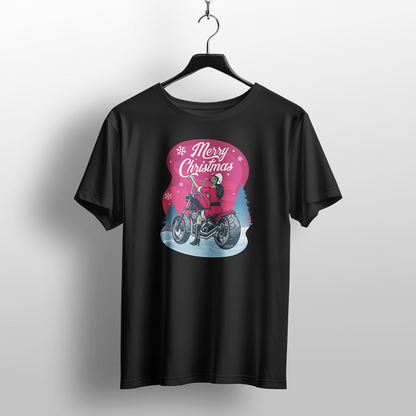 Biker Merry Christmas Santa T-Shirt