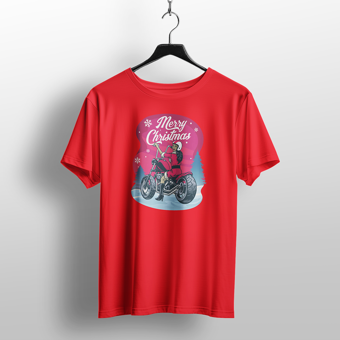 Biker Merry Christmas Santa T-Shirt
