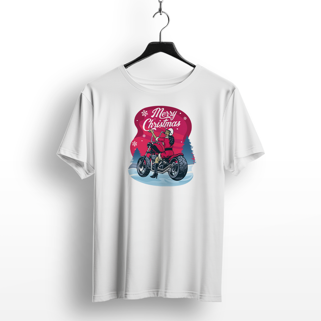 Biker Merry Christmas Santa T-Shirt