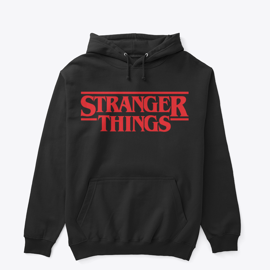 Stranger Things Text Hoodie – Classic Logo Typography Pullover