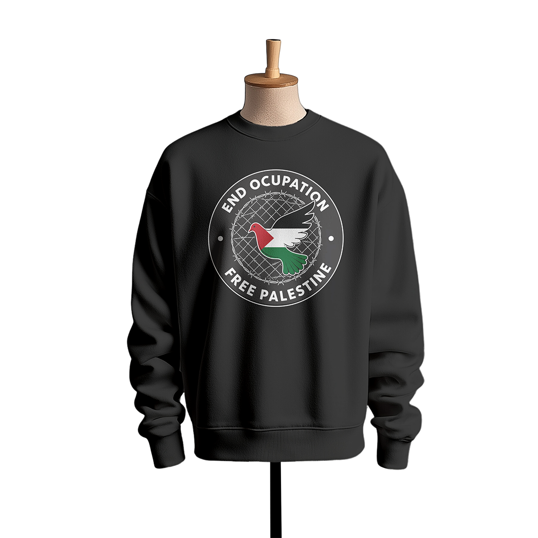 Free Palestine Dove of Freedom Crewneck