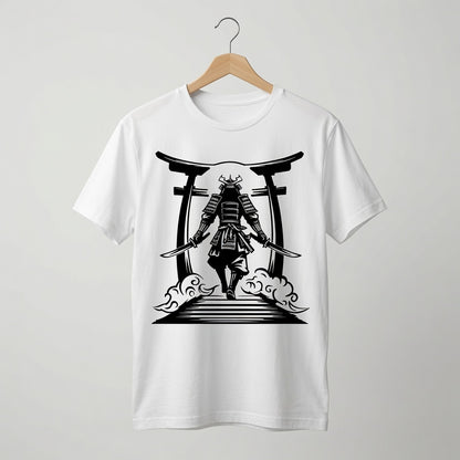 Samurai Torii Gate T-Shirt Japanese Graphic Tee White