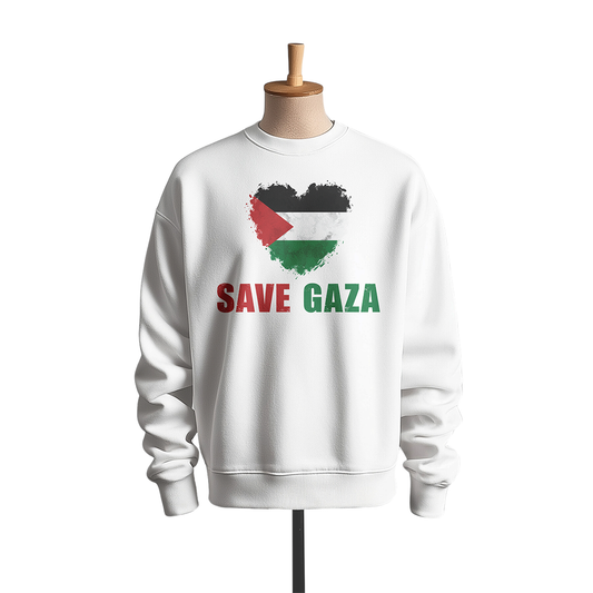 Gaza Flag Heart Crewneck