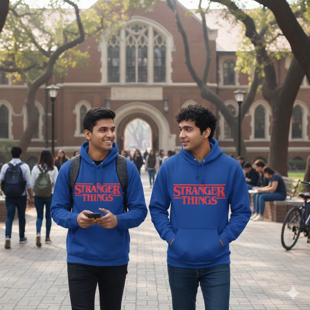 Stranger Things Text Hoodie – Classic Logo Typography Pullover