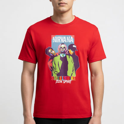Nirvana "Smells Like Teen Spirit" Retro Pop Art Graphic Tee