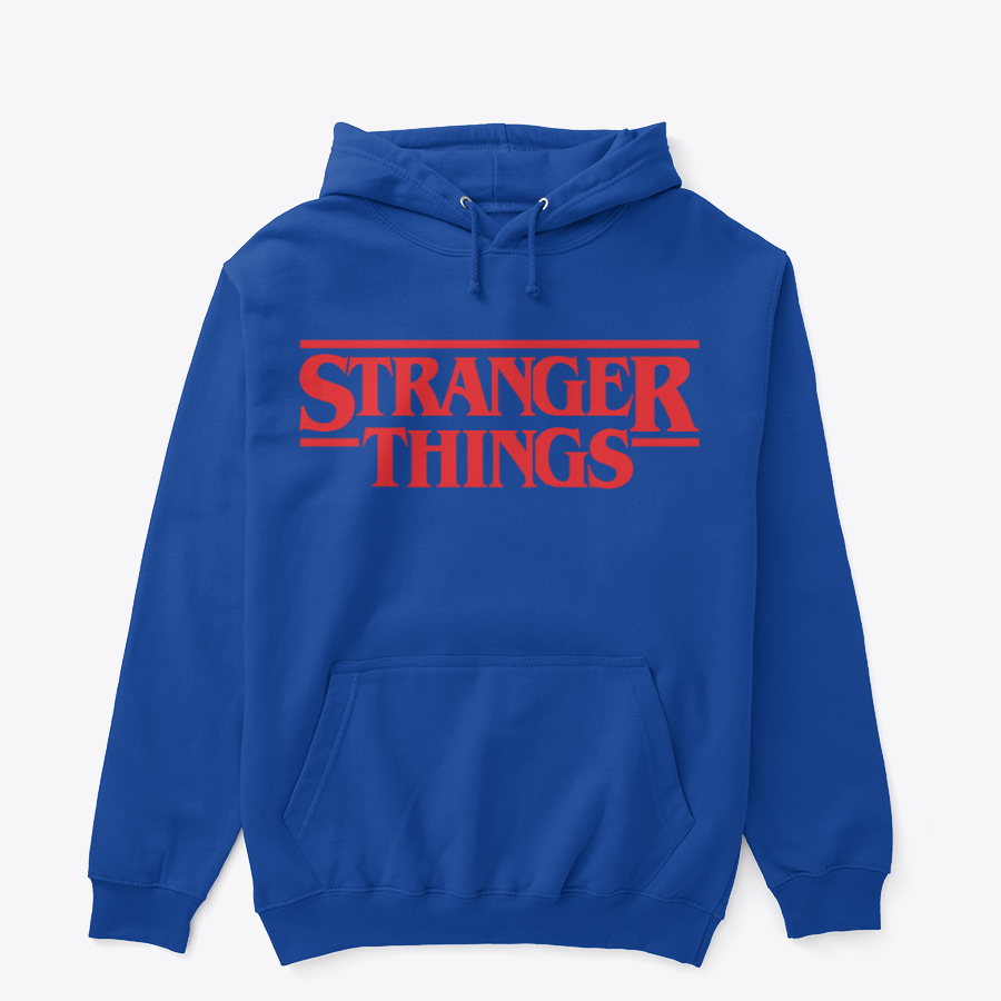 Stranger Things Text Hoodie – Classic Logo Typography Pullover