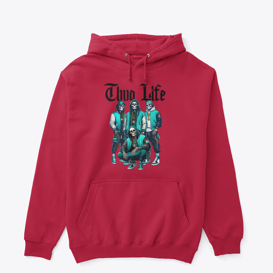 Thug Life Skeleton Crew Graphic Hoodie