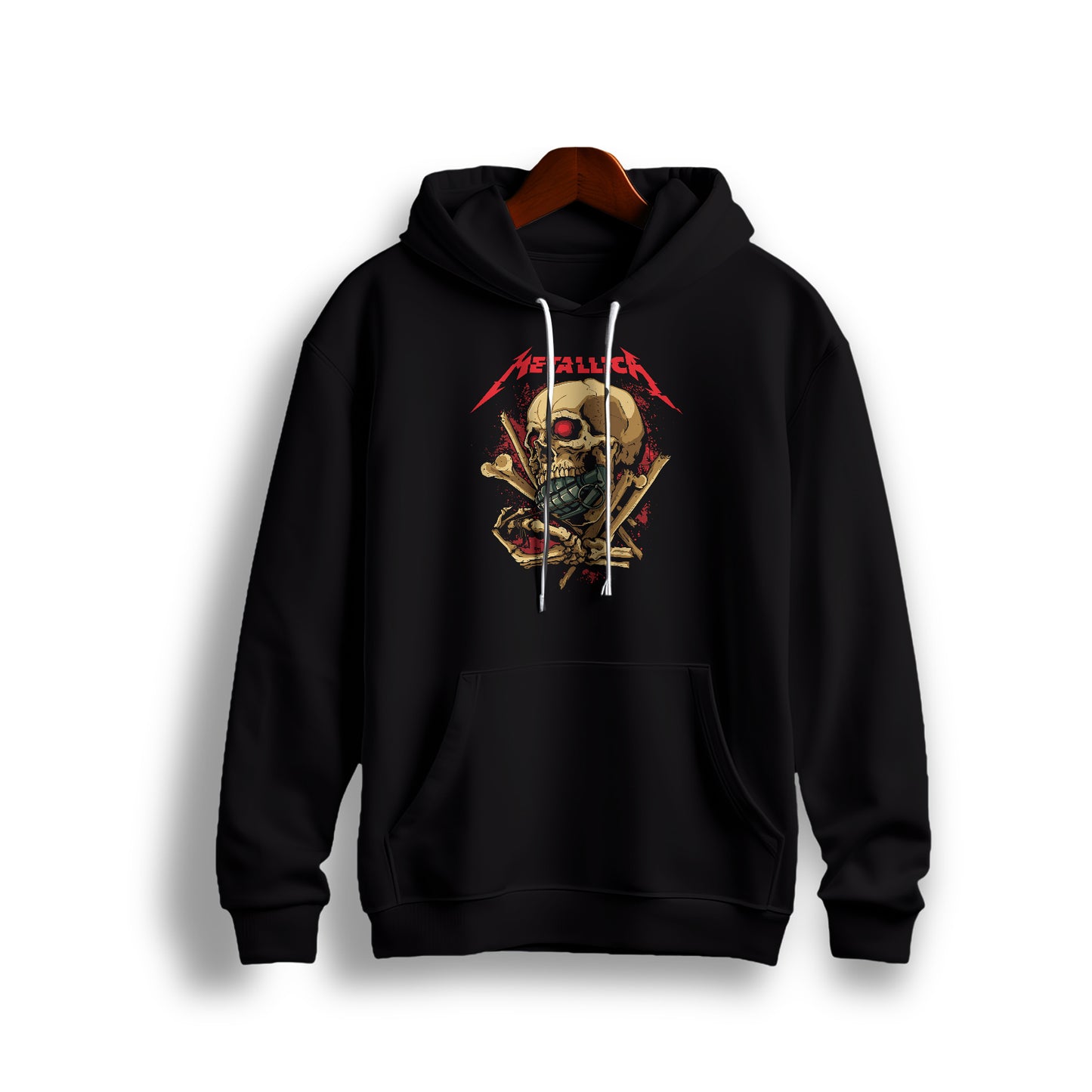 Metallica Skull and Crossbones Black Hoodie