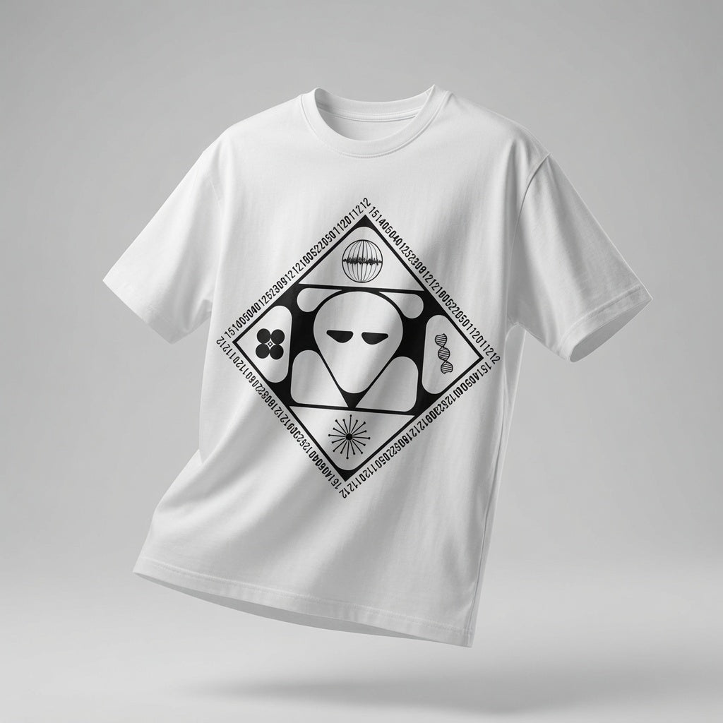Cyberpunk Alien T-Shirt Futuristic Graphic Tee Sci-Fi Streetwear Men's Black White