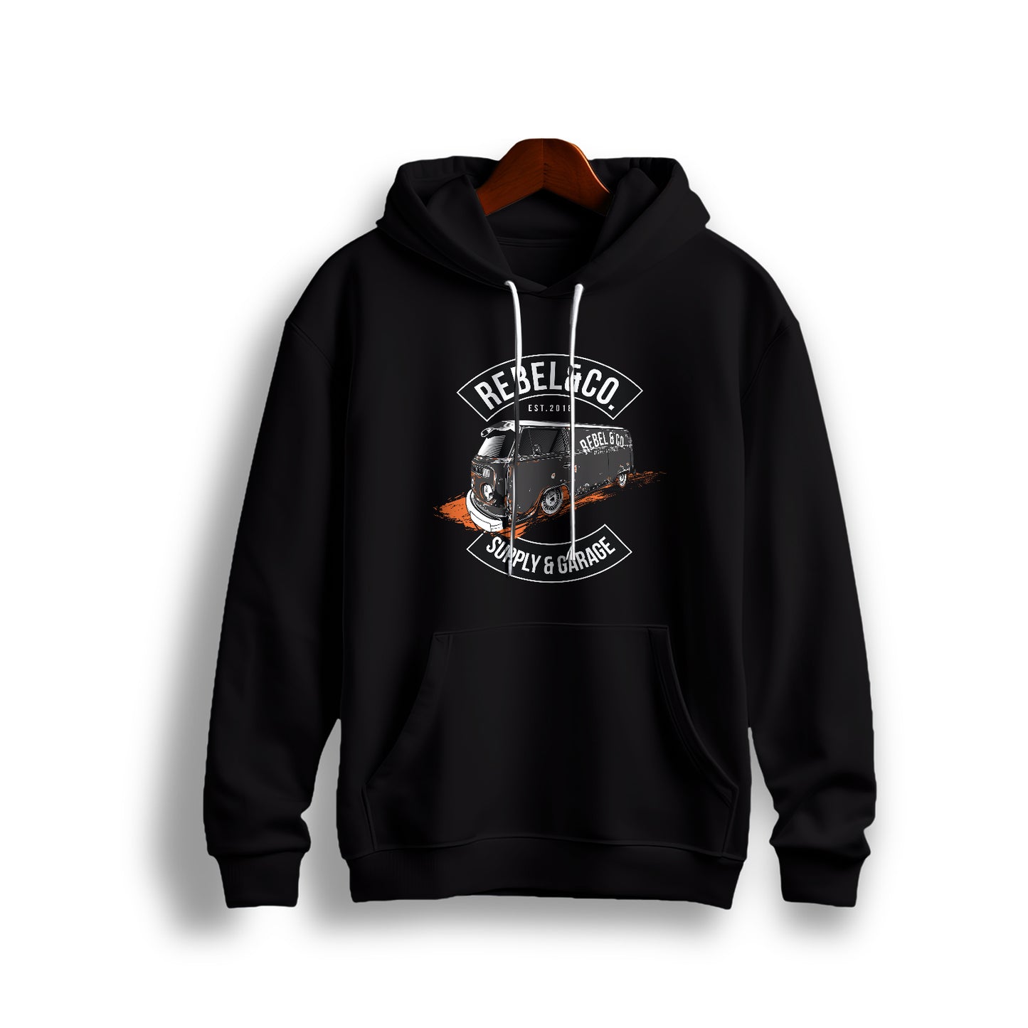 Co. Vintage VW Bus Black Hoodie