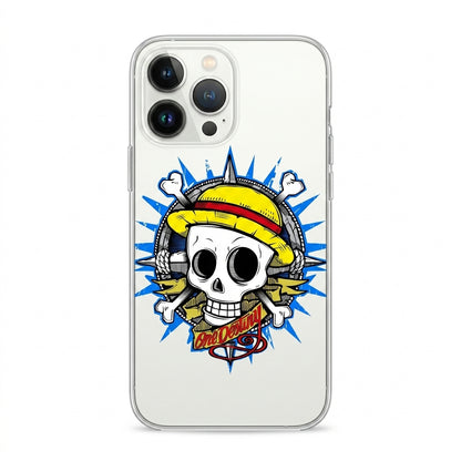 One Piece Straw Hat Skull Clear iPhone Case | Anime Graphic Cover