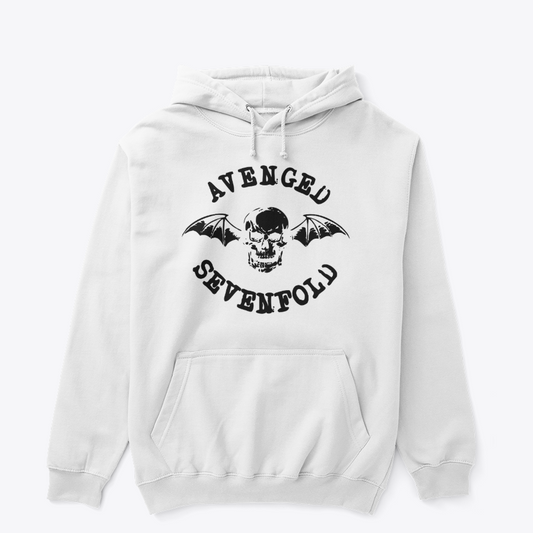 Avenged Sevenfold White Skull Hoodie – Unisex Band Merch
