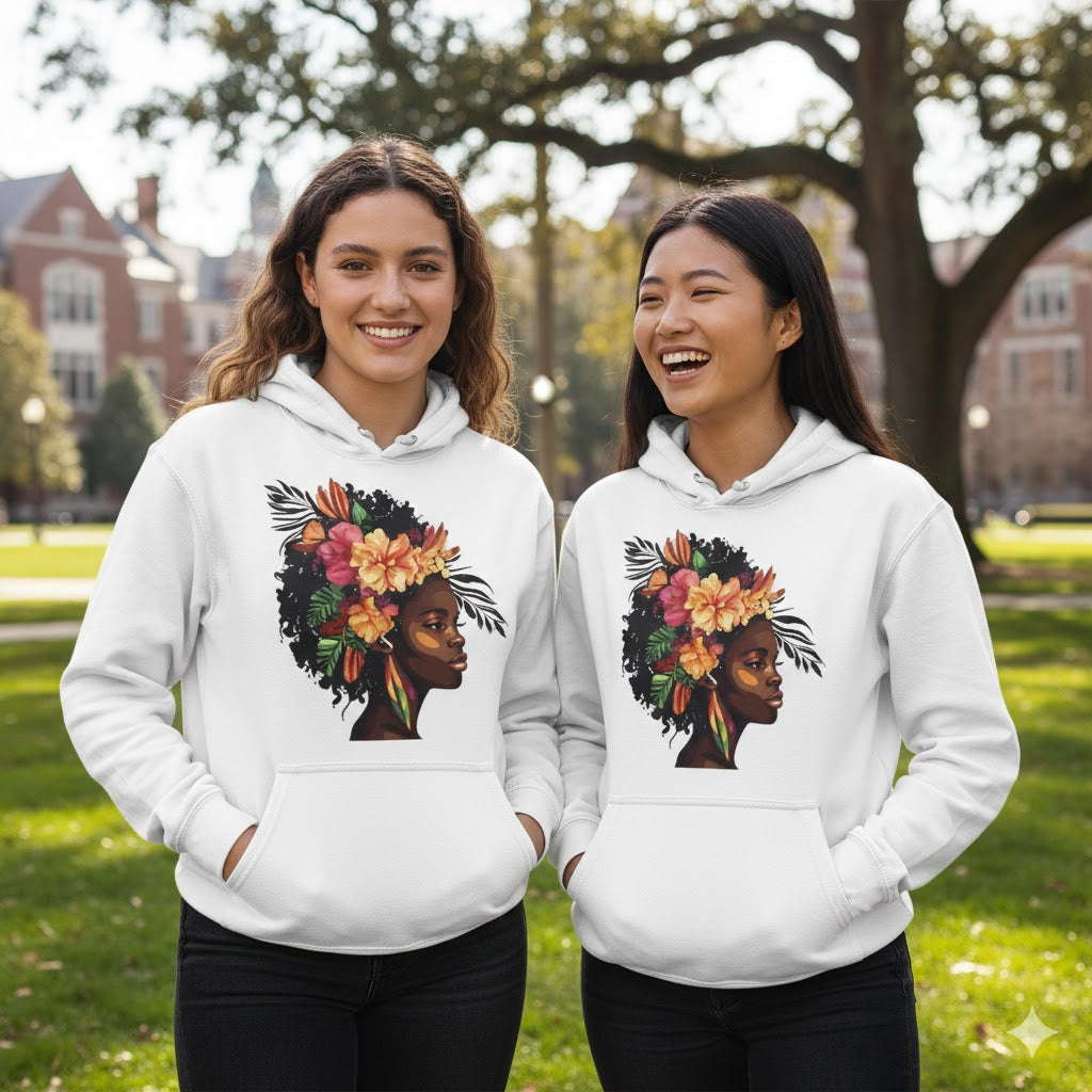 Radiant Bloom Graphic Hoodie