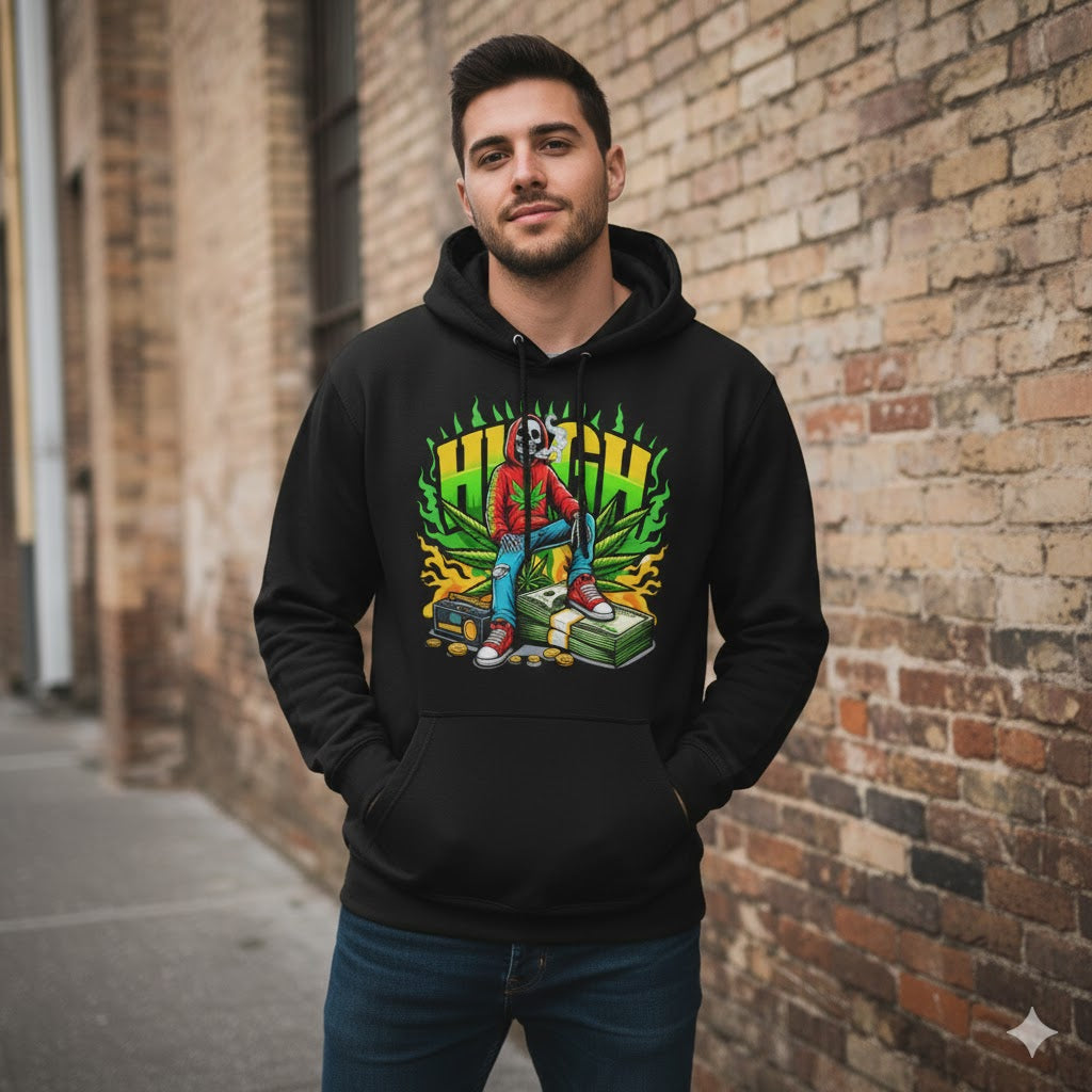 High Life Skull Graphic Hoodie