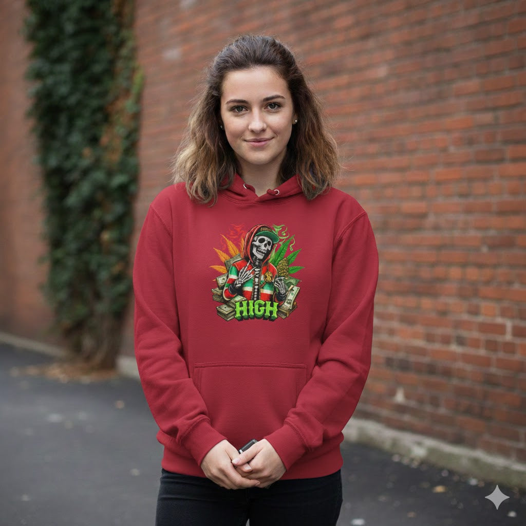 High Life Skull Graphic Hoodie – Premium Unisex Streetwear
