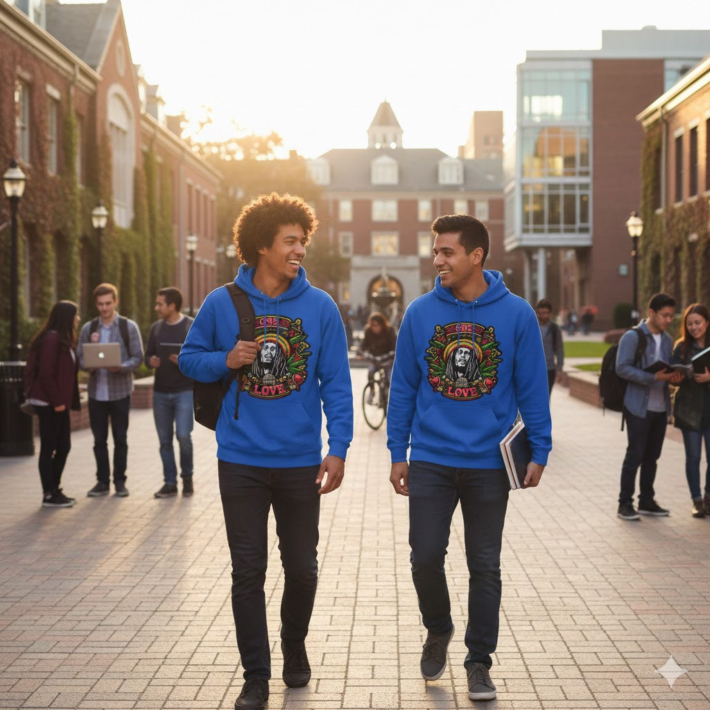 One Love Reggae Graphic Hoodie – Premium Unisex Pullover