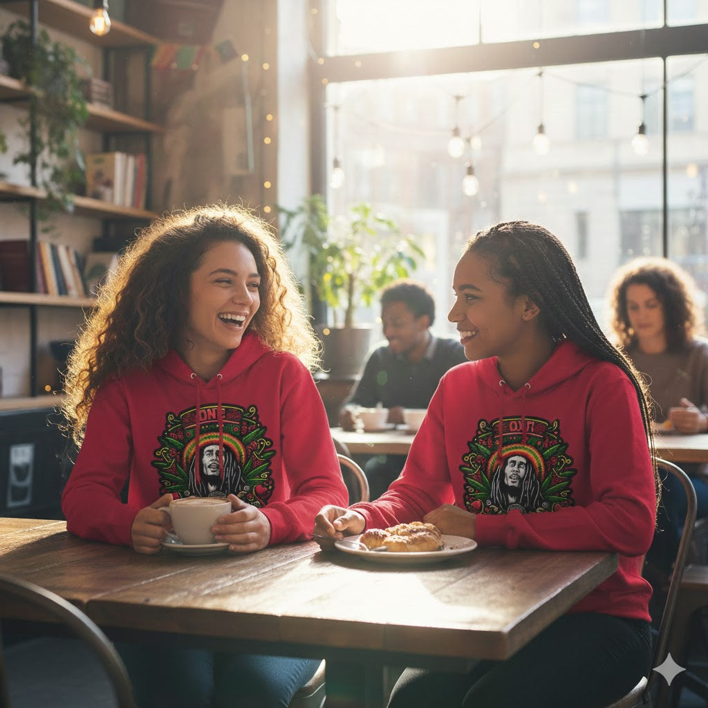 One Love Reggae Graphic Hoodie – Premium Unisex Pullover