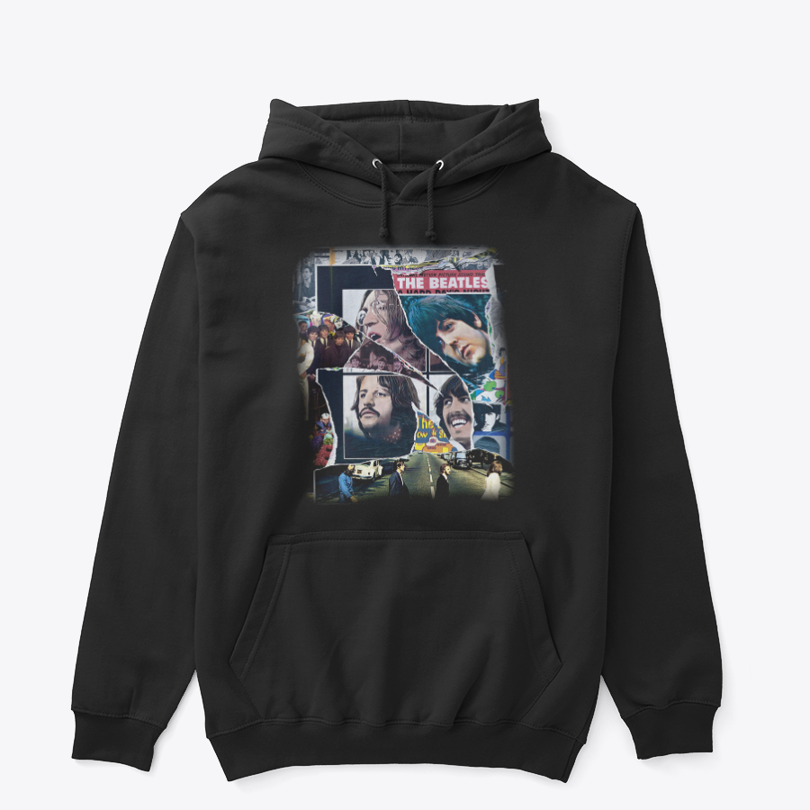 Vintage Rock Collage Hoodie – Classic Music Icon Edition