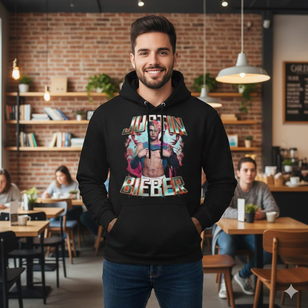 Justin Bieber Retro Y2K Tribute Hoodie