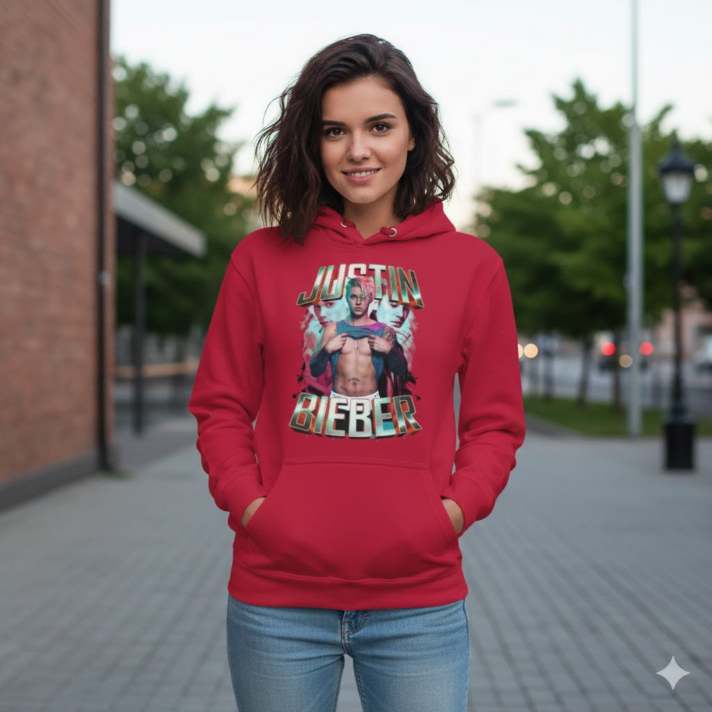 Justin Bieber Retro Y2K Tribute Hoodie