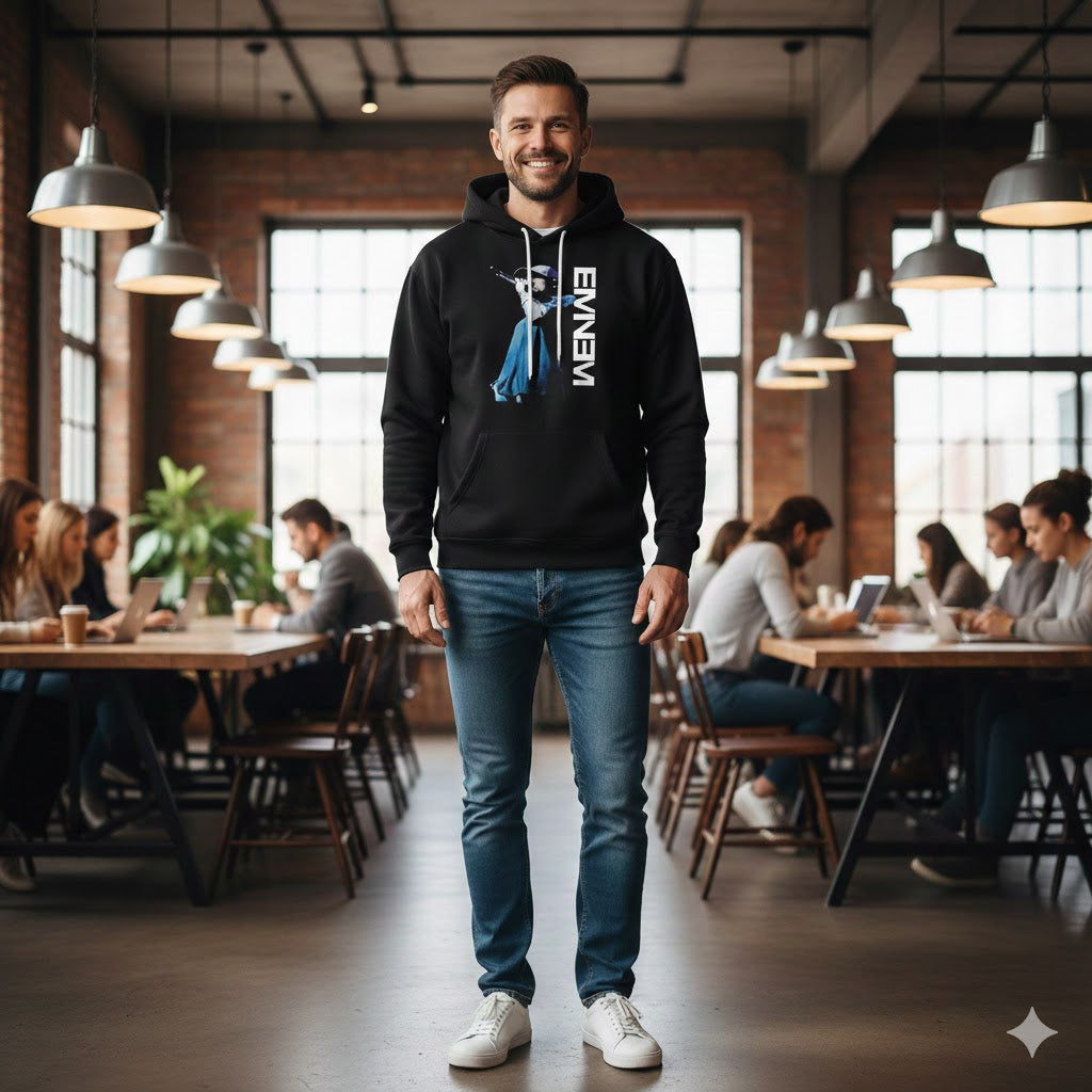 Eminem Iconic Pose Black Hoodie