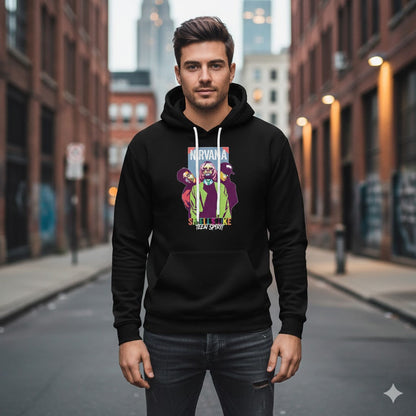 Nirvana Spirit Pop Art Black Hoodie