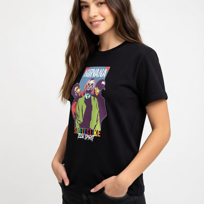 Nirvana "Smells Like Teen Spirit" Retro Pop Art Graphic Tee