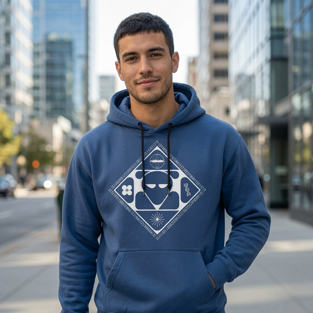 Futuristic Alien Hoodie Y2K Techwear Pullover Graphic Sweatshirt Men Unisex