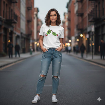 Christmas Grinch Hands Lighting Up Tee