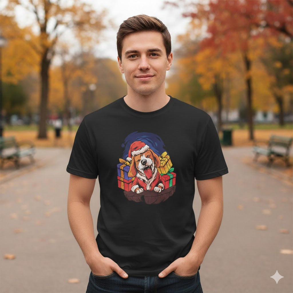 Santa Paws Beagle Christmas T-Shirt