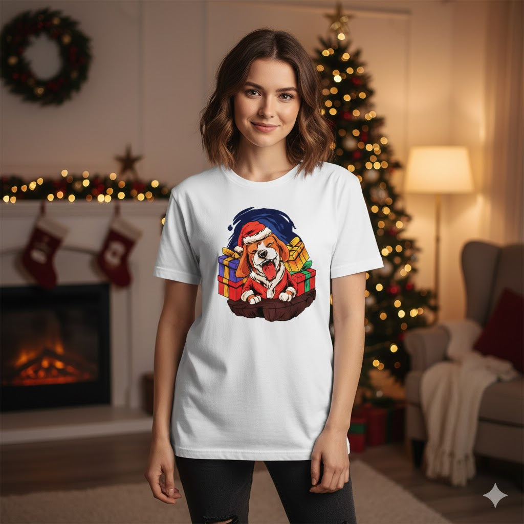 Santa Paws Beagle Christmas T-Shirt