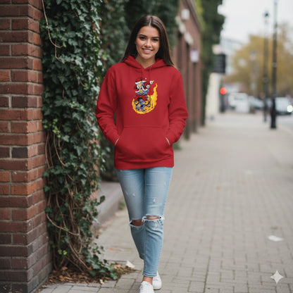 Dabbing Santa on Fireball Christmas Hoodie