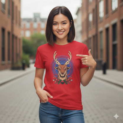 Aggressive Deer Stag Christmas T-Shirt