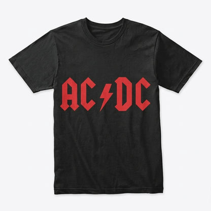AC/DC Classic Red Lightning Bolt Logo Graphic T-Shirt