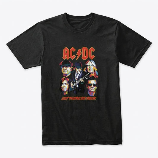 AC/DC Let There Be Rock Illustrated Members Graphic T-Shirt