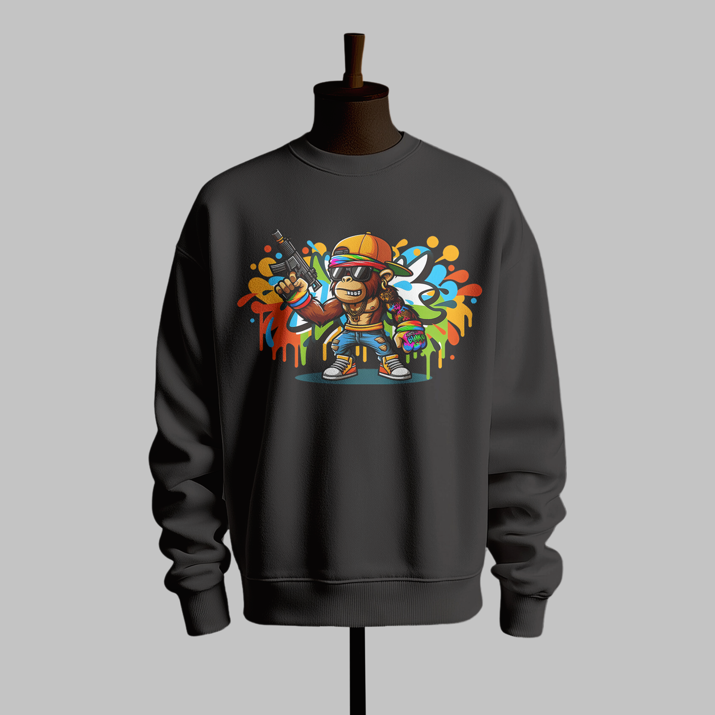 Animated mokey Kids Sweatshirt