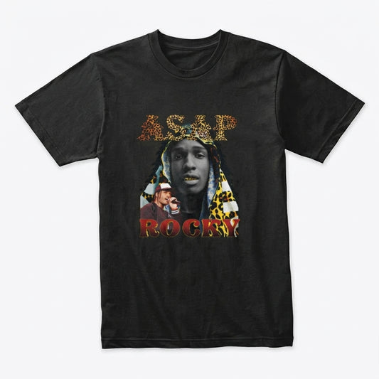 A$AP Rocky Retro 90s Bootleg Rap Graphic T-Shirt
