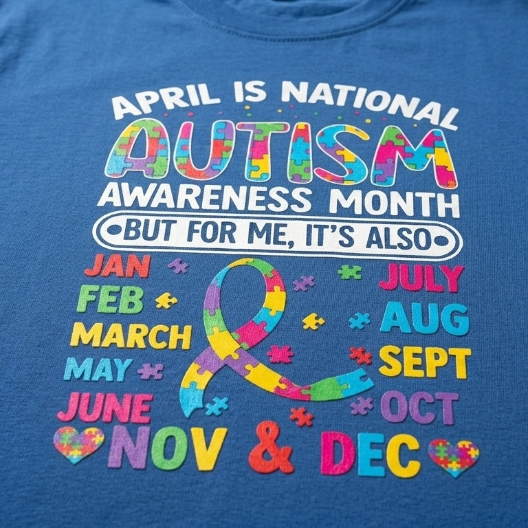 Autism Awareness 365 Days T-Shirt | "But For Me It's Also..." Year-Round Advocate Tee