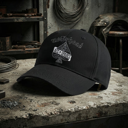 Motörhead Ace of Spades Graphic Baseball Cap - Vintage Rock Band Cap (Black)
