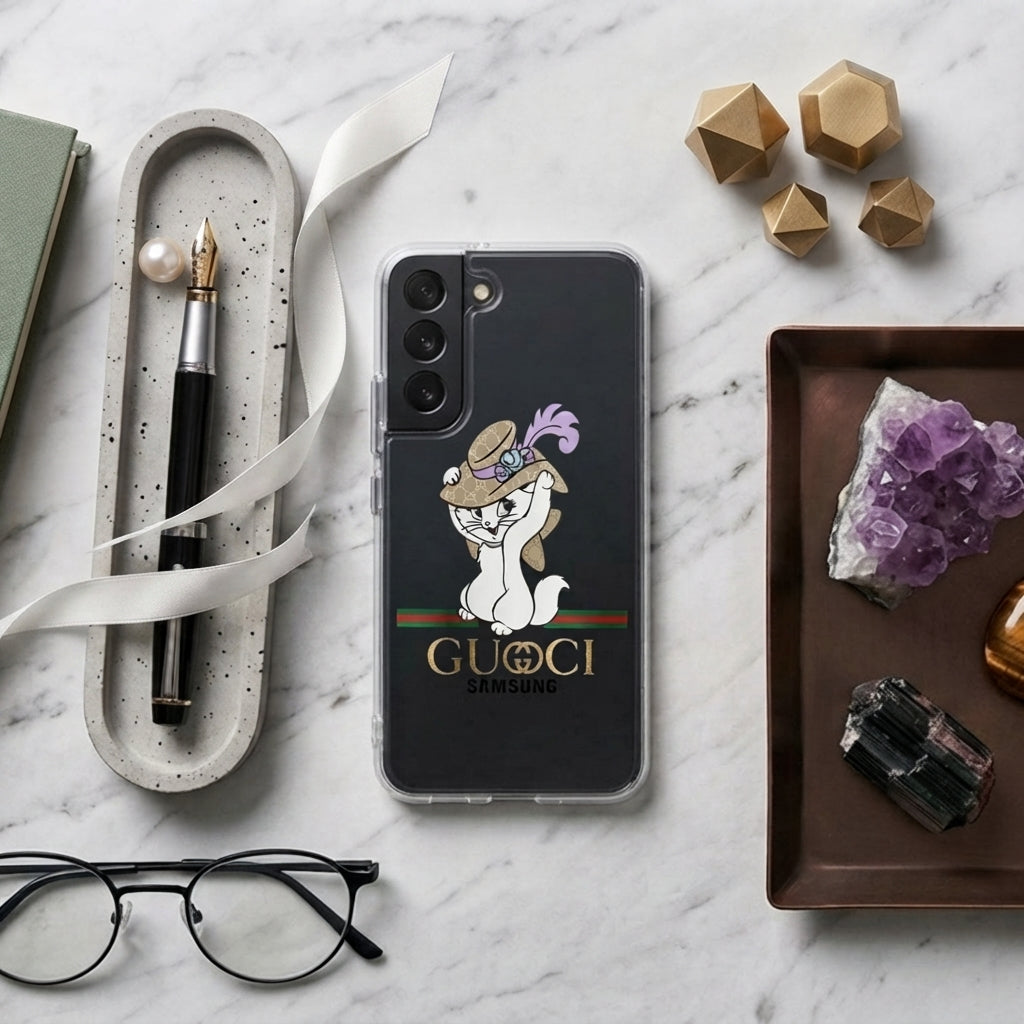 Aristocats Marie Glamour Designer Hat Clear Case for Samsung Galaxy