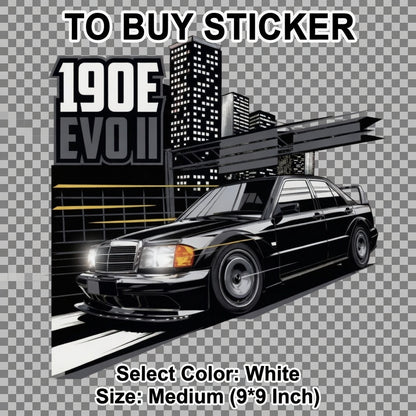Mercedes-Benz 190E Evo II Black Hoodie