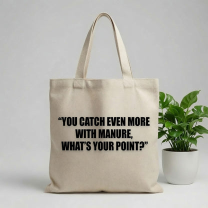 Funny Natural Cotton Canvas Tote Bag - Sarcastic Reusable Shopping Tote
