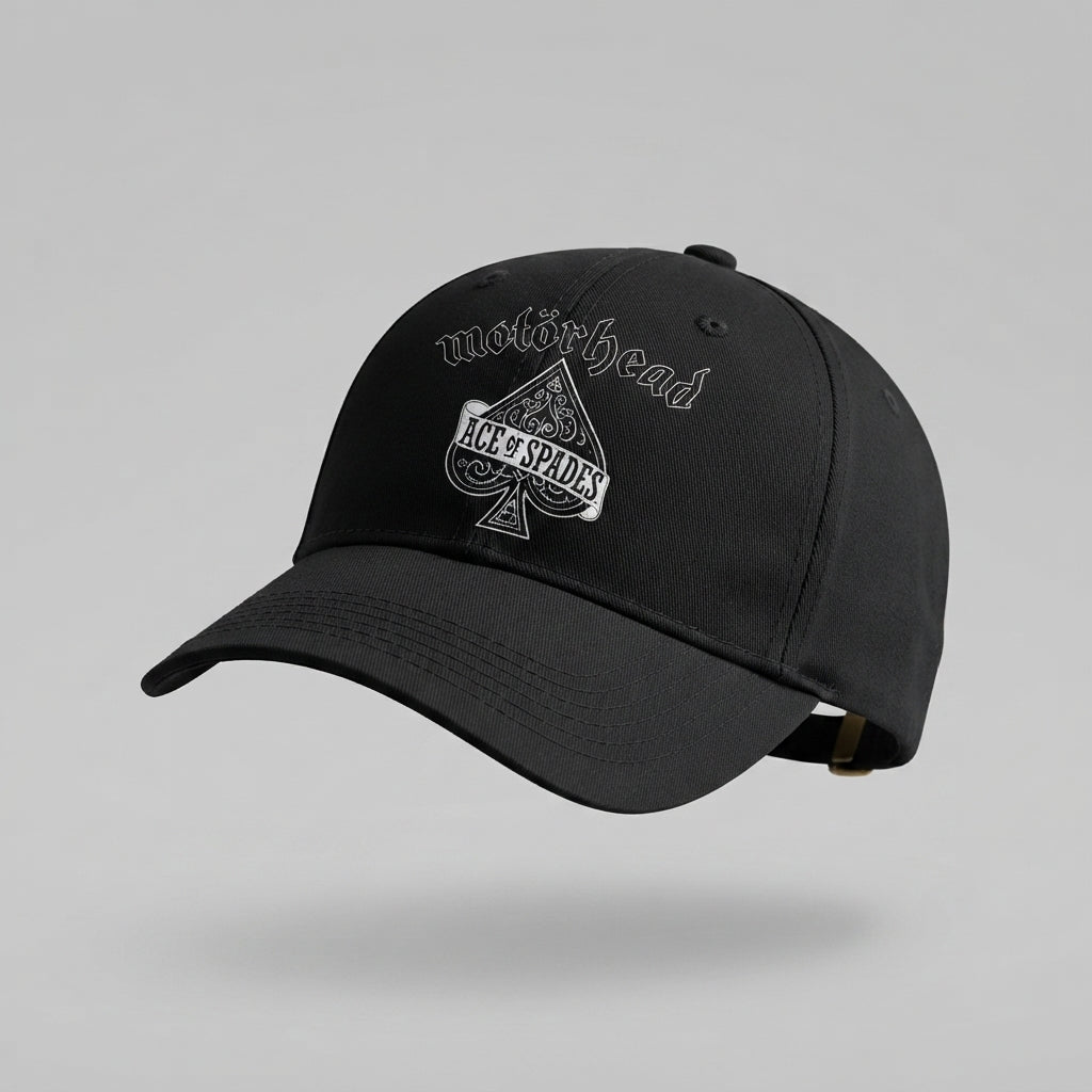 Motörhead Ace of Spades Graphic Baseball Cap - Vintage Rock Band Cap (Black)