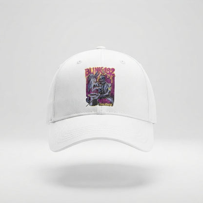 Blink-182 Rock Band Graphic Baseball Cap - Vintage Pop Punk Cap (Black & White)