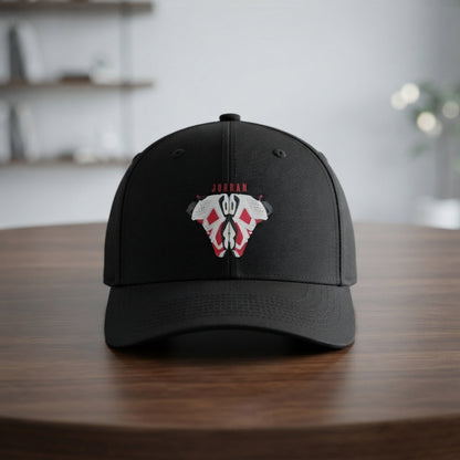 Retro Sneaker Art Graphic Baseball Cap - Adjustable Sneakerhead Cap (Black & White)